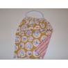Serviette de cantine animaux moutarde